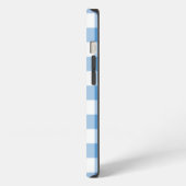 Hellblau-weiß kariert iPhone hülle (Linke Seite)