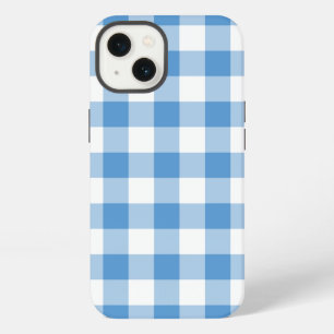 Hellblau-weiß kariert iPhone 13 hülle