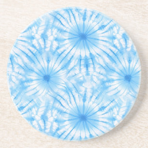 Hellblau Weiß Tie Dye Getränkeuntersetzer