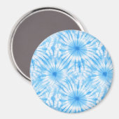Hellblau-Weiß-Tie-Dye Magnet (Vorderseite/Rückseite)