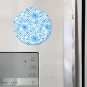 Hellblau-Weiß-Tie-Dye Magnet