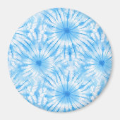 Hellblau-Weiß-Tie-Dye Magnet (Vorne)