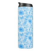 Hellblau Weiß Tie Dye Thermosbecher (Nach rechts gedreht)