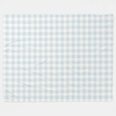 Hellblau Weiße Karierte Streifen   Fleecedecke (Vorderseite (Horizontal))