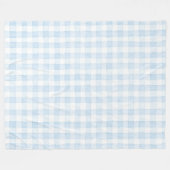 Hellblau Weiße Karierte Streifen Fleecedecke (Vorderseite (Horizontal))