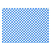 Hellblau-weiße Karos Tischdecke (Vorderseite (Horizontal))
