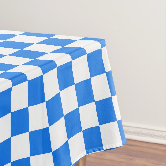 Hellblau-weiße Karos Tischdecke (Beispiel)