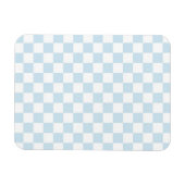 Hellblau-weiße Schachbrettmuster Magnet (Horizontal)