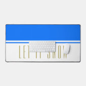 Hellblau, weißer Farbblock Spaß macht es möglich, Schreibtischunterlage (Tastatur & Maus)