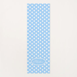 Hellblau-weißer Polka-Dot-Yogmatte Yogamatte