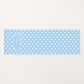 Hellblau-weißer Polka-Dot-Yogmatte Yogamatte (Vorderseite (Horizontal))