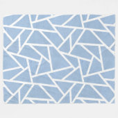 Hellblau-weißes Mosaikmuster Fleecedecke (Vorderseite (Horizontal))