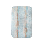 Hellblaubraune Streifen Badematte (Vorderseite Vertikal)