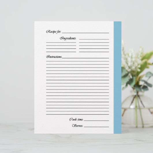 Hellblaue 2-seitige Rezeptorseiten (Stehend Vorderseite)