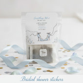 Hellblaue Absätze Brautparty Quadratischer Aufkleber