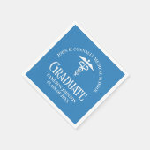 Hellblaue Abschlussfeier der Medizinischen Fakultä Serviette (Ecke)