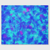 Hellblaue Abstrakte Pinselstriche Design Geschenkpapier (Flach)