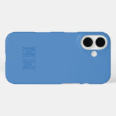 Hellblaue Anfangsbuchstaben Monogramm Einfach Mini Case-Mate iPhone Hülle (Rückseite (Horizontal))