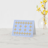 Hellblaue Anmerkungs-Karte mit GoldfarbLilie Karte (Gelbe Blume)