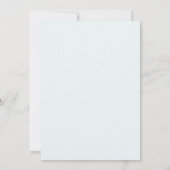 Hellblaue Ätherische Blütenhochzeit Einladung (Rückseite)