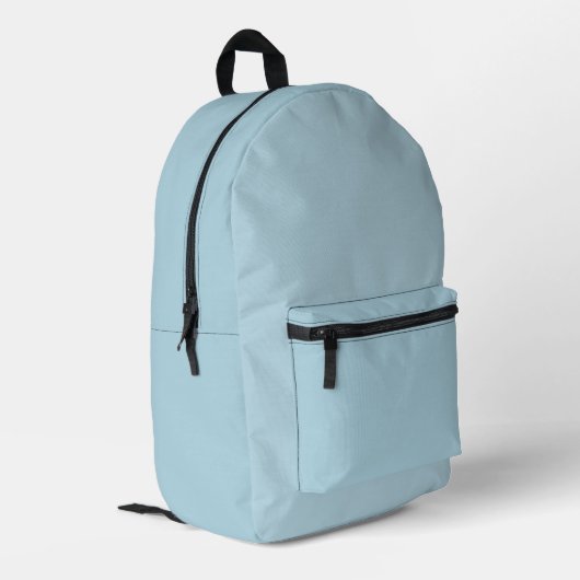Hellblaue Austern-Rucksack Bedruckter Rucksack (Rückseitige Ecke links)