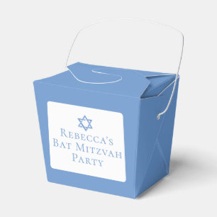 Hellblaue Bat Mitzvah-Party Stern des Glücks David Geschenkschachtel