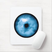 Hellblaue bewölkte Augengraphik Mousepad (Mit Mouse)