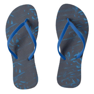 Hellblaue bis mittelblaue abstrakte FlipFlops auf  Badesandalen
