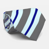 Hellblaue, blaue und graue Krawatte (Gerollt)