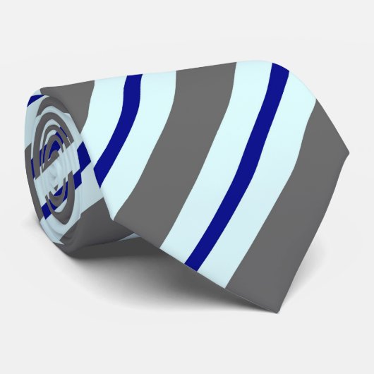 Hellblaue, blaue und graue Krawatte (Gerollt)