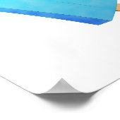 Hellblaue, blaue und Lila Pop Poster (Ecke)