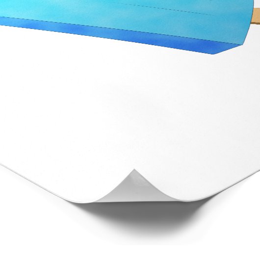 Hellblaue, blaue und Lila Pop Poster (Ecke)