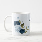 hellblaue Blume Kaffeetasse (Links)