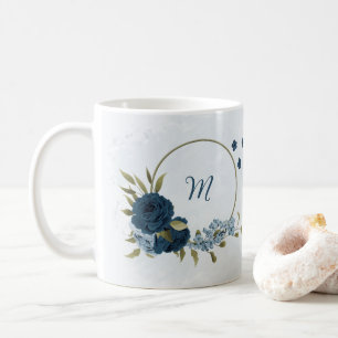 hellblaue Blume Kaffeetasse