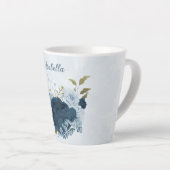 hellblaue Blume Milchtasse (Rechte Ecke)