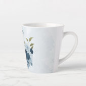 hellblaue Blume Milchtasse (Rechts)