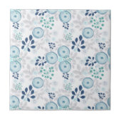 Hellblaue Blumen Fliese (Vorderseite)