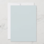 Hellblaue Blumen Hochzeit speichern Sie das Datum Save The Date (Rückseite)