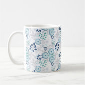 Hellblaue Blumen Kaffeetasse (Links)