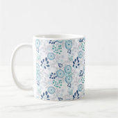 Hellblaue Blumen Kaffeetasse (Links)