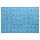 Hellblaue Blumen, marinebasierter Hintergrund Stoff (Yard (91,4 cm))