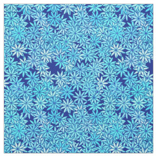 Hellblaue Blumen, marinebasierter Hintergrund Stoff