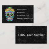 Hellblaue Blumen-mexikanischer Visitenkarte (Vorne/Hinten)