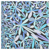 Hellblaue Blumenleben-Mandala Stoff (Muster)