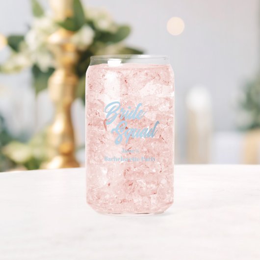 Hellblaue Braut-Squad-Junggesellinnenabschiedspart Dosenglas (Insitu (Hochzeit))