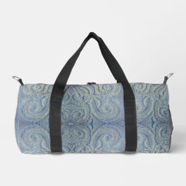 Hellblaue Brokat Kleine Duffeltasche Duffle Bag