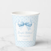 Hellblaue Bugband Baby Boy Dusche Papiertücher Pappbecher (Vorderseite)