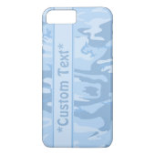 Hellblaue Camouflage mit benutzerdefiniertem Text Case-Mate iPhone Hülle (Rückseite)