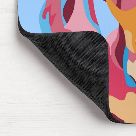 Hellblaue Dackel Mousepad (Ecke)