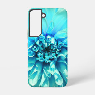 Hellblaue Dahlienblüte Samsung Galaxy Hülle